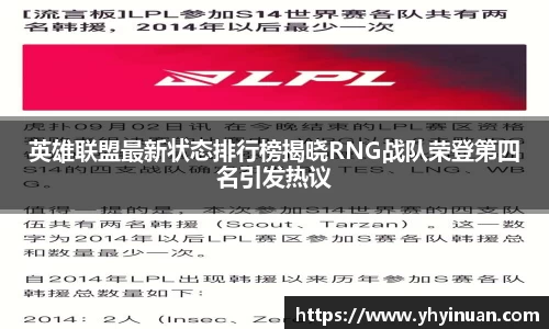 英雄联盟最新状态排行榜揭晓RNG战队荣登第四名引发热议