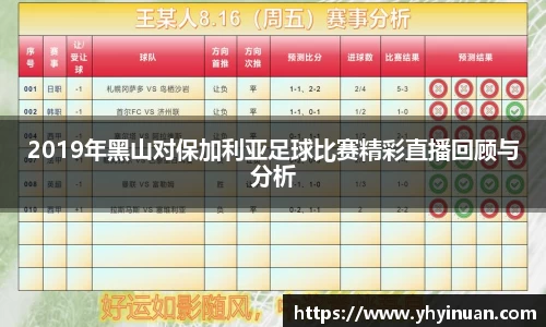 2019年黑山对保加利亚足球比赛精彩直播回顾与分析
